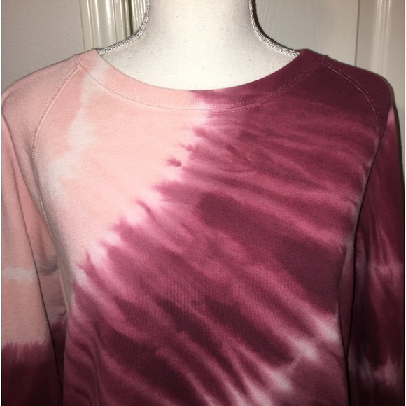 Super Comfy Old Navy Tie Dye Maroon Pink Sweatshirt Straight Fit M - Picture 2 of 7